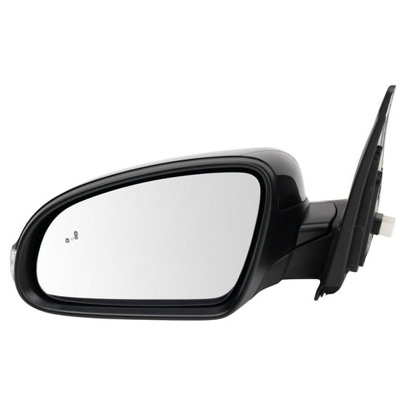 TRQ Driver Side Mirror Assembly Power Heated Turn Signal Blind Spot Smooth Black Paint to Match Fits 2018-2021 Hyundai Kona