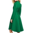 thumbnail image 5 of Blmnix Adjustable Waist Coats for Women Tie Poncho Womens Jackets Dressy Casual Y2k Jacket Coat Long Long Sleeve High-Low Green Womens Jackets Casual, 5 of 6