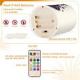 thumbnail image 5 of Yayeee Flameless Candles with Remote Flickering Battery Operated Multi Color Changing, Orange Astronaut Planet, 5 of 7