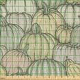 thumbnail image 2 of Ambesonne Pumpkin Fabric by the Yard Microfiber, Sketchy Halloween Elements, 1 Yard, Beige Pale Mustard, 2 of 2