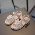 thumbnail image 6 of ZACPNCV Girls Sandals Flower Girls Dress Shoes Open Toe Little Kid Summer Flats Pink 4.5-5 Years, 6 of 7