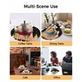 thumbnail image 2 of 13 Inch Round Placemats Set of 6, Pink Christmas Tree Non Slip Heat Insulation PP Table Mats, Gold Winter Snowflakes Xmas Vintage Washable Place Mats for Kitchen Dining Party Table Decor, 2 of 7