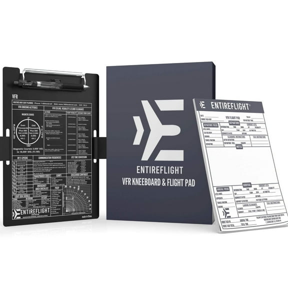 EntireFlight VFR Pilot Kneeboard Aluminum  Clipboard and Flight Pad