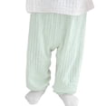 thumbnail image 3 of Infant Drawstring Elastic Sweatpants Slacks Light Green Breathable Pants Summer Fall Long Pants Boys Pants 3-6 Months, 3 of 3