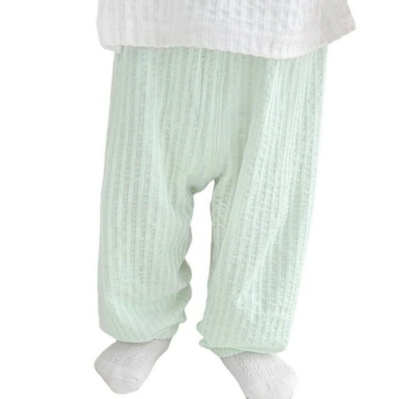 Infant Boys Hiking Pants Elastic Waist Pants Light Green Boys' Fashion Summer Fall Long Pants Cute Clothing for Girls 9-12 Months