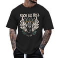 thumbnail image 2 of Rock and Roll Graphic Tees for Men 2026 Summer Casual Short Sleeve Crewneck Rock Music Lover T Shirts Streetwear, 2 of 4