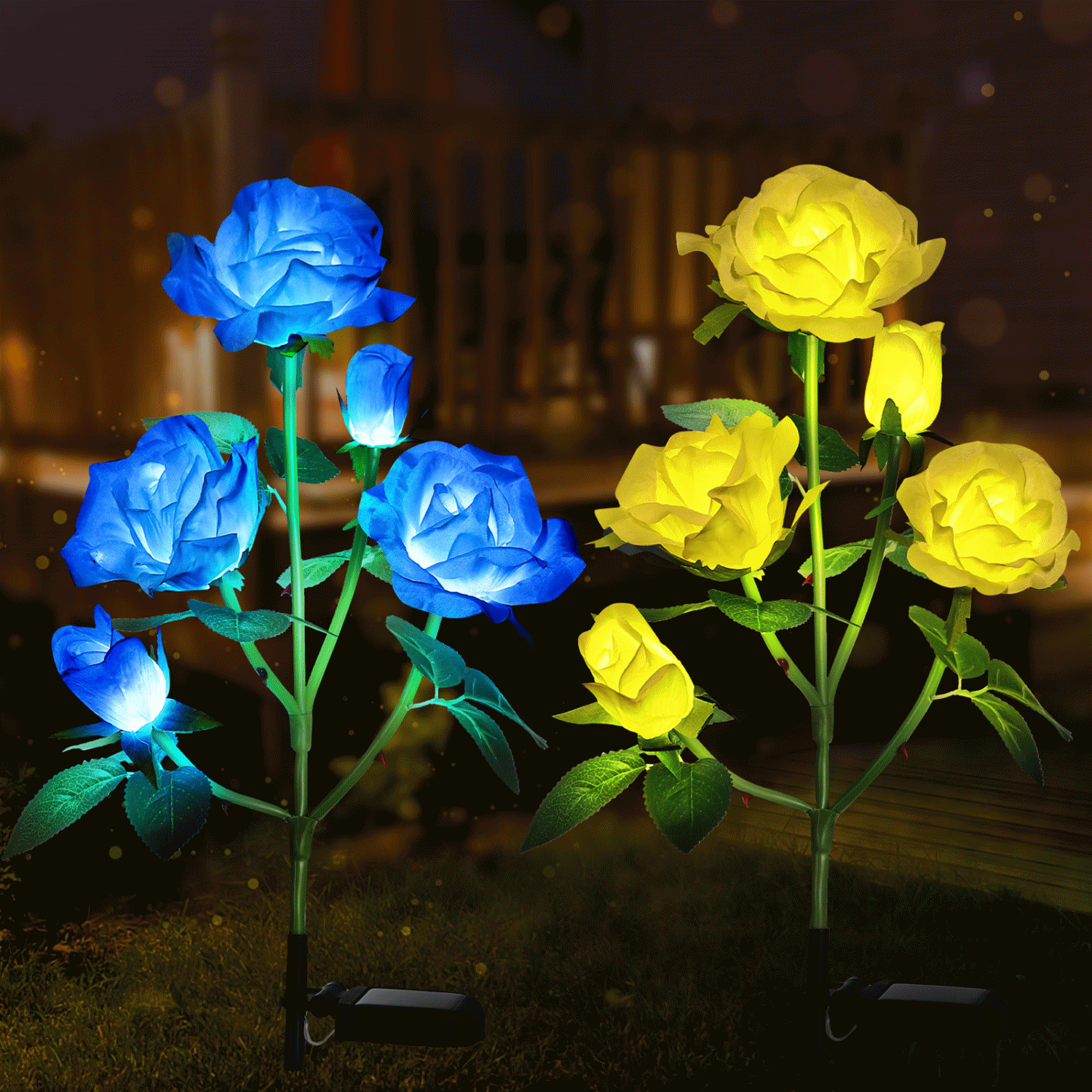 Solar Lights Outdoor Rose Flower 10 Rose Flower Solar Led Lights