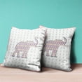 thumbnail image 4 of Amrita Sen Designs  18 x 18 in. Elephant Silhouette Duo Broadcloth Indoor & Outdoor Zippered Pillow - Multi Color, 4 of 6