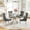 Square Dining Table of 5, variant on 5-Piece Round Dining Table Set for 4, 36" Tempered Glass Top, Stainless Steel Legs, Tufted Velvet Chairs for Apartment, Kitchen