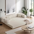 thumbnail image 3 of 79" Convertible Sofa Bed ,CARZZI LIFE Compressed Floor Boneless Couch Modular Corduroy Sleeper Sofa, Folding Mattress Couch for Small Spaces - No Assembly Needed in Beige with Storge, 3 of 13