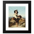 thumbnail image 2 of Leopold Pollak 15x18 Black Modern Framed Museum Art Print Titled - A Little Shepherd Playing the Oboe at the Claudia Aqueduct on the Roman Compagna (1857), 2 of 5