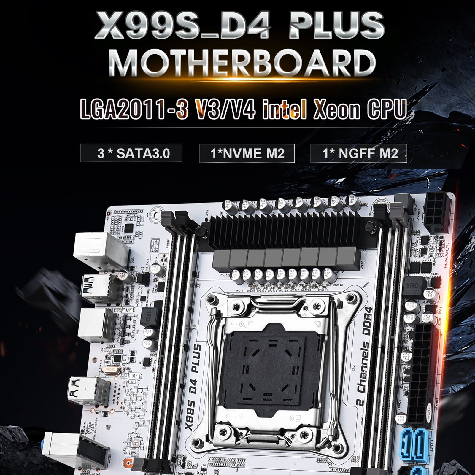Nishore Computer motherboard,X16 Office 4*ddr4 Dsfen M.2 Nvme Xeon Matx Pci-e V3/ Xeon Matx 2011-3 V3/ Xeon Matx Pci-e 3.0 4*usb3.0 Wifi M.2 3.0 X16 Office Ethernet 4*usb3.0 Pci-e 3.0 X16 White