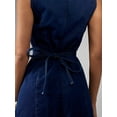 thumbnail image 6 of Women's Sleeveless Denim Shift Dress, Round Neck Knee Length Casual Dress, 6 of 6