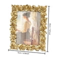 thumbnail image 3 of Gold Picture Frame Vintage Rose Floral Ornate Design for Desk Table Wall Display Home Decoration Gift for Women, 3 of 6