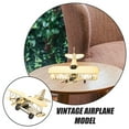 thumbnail image 6 of NUOLUX 1Pack Metal Ornaments Golden Airplane Model for Cafe Decor 11.5X7.3X3.9in, 6 of 8