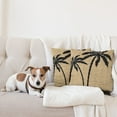 thumbnail image 4 of Ambesonne Tropical Throw Pillow Cover 2 Pack, Palm Tree Silhouettes, 20", Pale Brown and Black, 4 of 5
