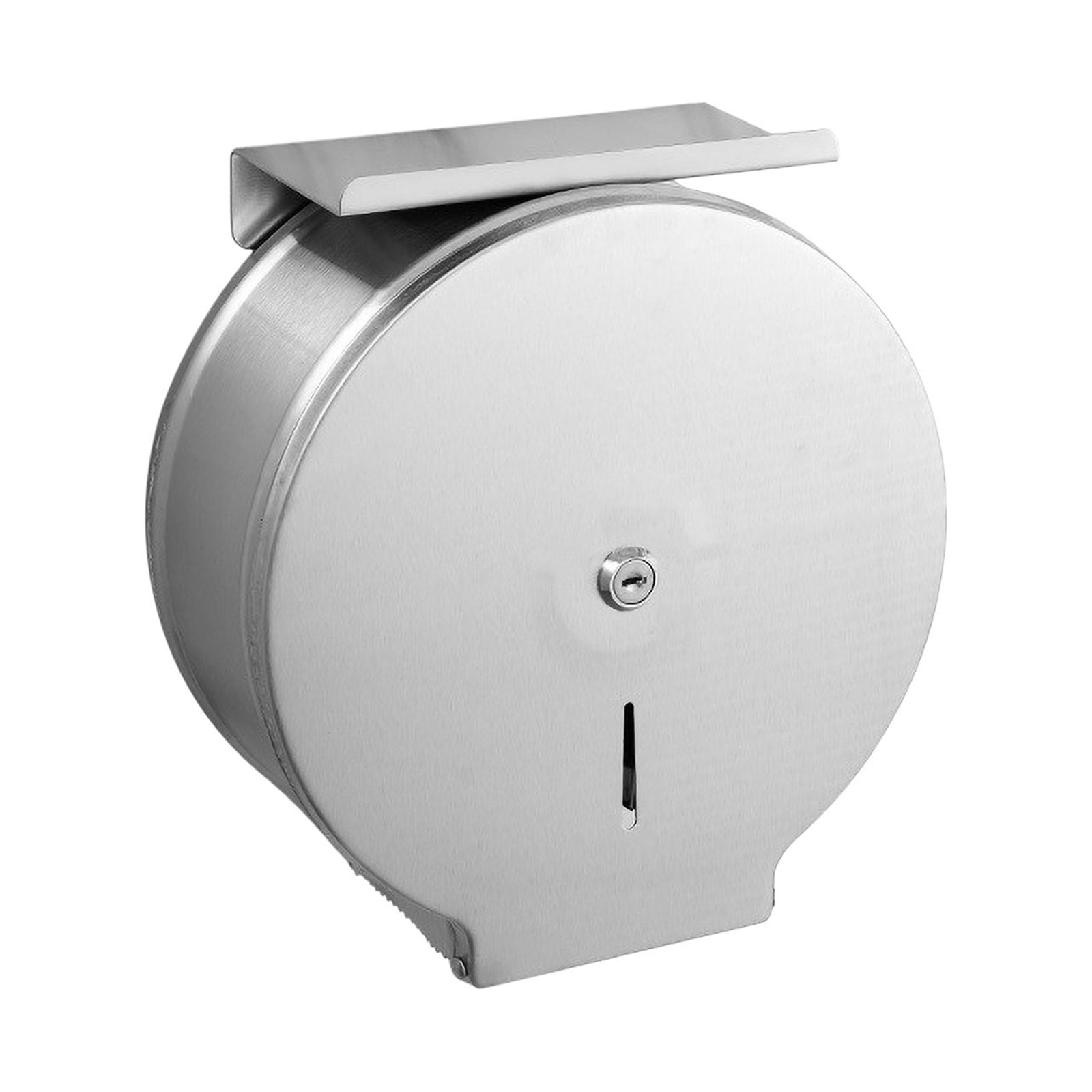 BGZLEU Commercial Jumbo Toilet Paper Dispenser, Wall Mount Stainless Steel 9 Inch Roll Toilet Paper Holder Bath Tissue Dispenser with Lock Key (Black)