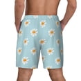 thumbnail image 2 of Lsque Mens Swim Trunks Daisies Flowers Pattern - Bathing Suit Compression Liner - Beach Swim Shorts Swimwear - (S-3XL) - Stretch Quick Dry -Large, 2 of 9
