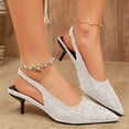 thumbnail image 2 of YLYL Women Pumps Pointed Toe Low Slingback Heel Slip on Wedding Party Working Dress Shoes, 2 of 9