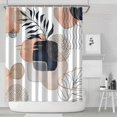 thumbnail image 2 of Extra Long Boho Shower Curtain 72x84 Inches - Vintage Floral & Tropical Leaves Pattern, Waterproof Bohemian Bathroom Decor with 12 Hooks, Tribal Rustic Style, 2 of 5