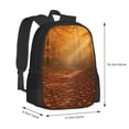 thumbnail image 2 of Large Capacity Backpack 16.5×12.5×5.5in Widened Shoulder Strap Design Main Bag Large Top Handle Belt Adjustable Shoulder Strap Forest Path, 2 of 8