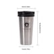 thumbnail image 4 of Toystoory Taza de café ecológica para coche de acero inoxidable, taza térmica práctica y reutilizable, duradera, elegante, rosa, 500ml Type3 NO3, 4 of 6