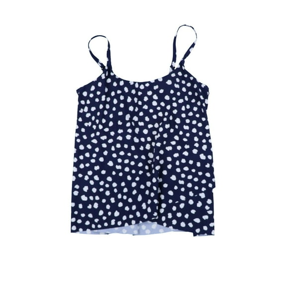 Island Escape Women's Tankini Swim Top Underwire Navy 6 New