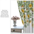 thumbnail image 4 of Summer Sunflower Curtains, Spring Green Leaves Branches Botanical Rustic Farmhouse Country Yellow Flower Print Blackout Window Drapes for Kitchen Bedroom, 84" W X 84" L, 4 of 6