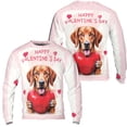 thumbnail image 3 of Happy Valentine's Day Vizsla Brings Love Heart All Over Print 3D Sweatshirt Unisex Merch Vizslas Dog Lover Gifts Idea - 02028, 3 of 6