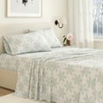 thumbnail image 2 of Great Bay Home Lodge Flannel Sheet Set - 100% Turkish Cotton - Double Brushed - Queen, Snowflake - Simple White, 2 of 6