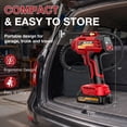 thumbnail image 6 of NEXPOW 160PSI Cordless Tire Inflator Portable Air Compressor, Air Pump for Car Tires with Removable 21V Battery, 12V DC Dual Power, Digital Gauge, Auto Shut-Off, LED Light for Bikes & Balls, 6 of 8