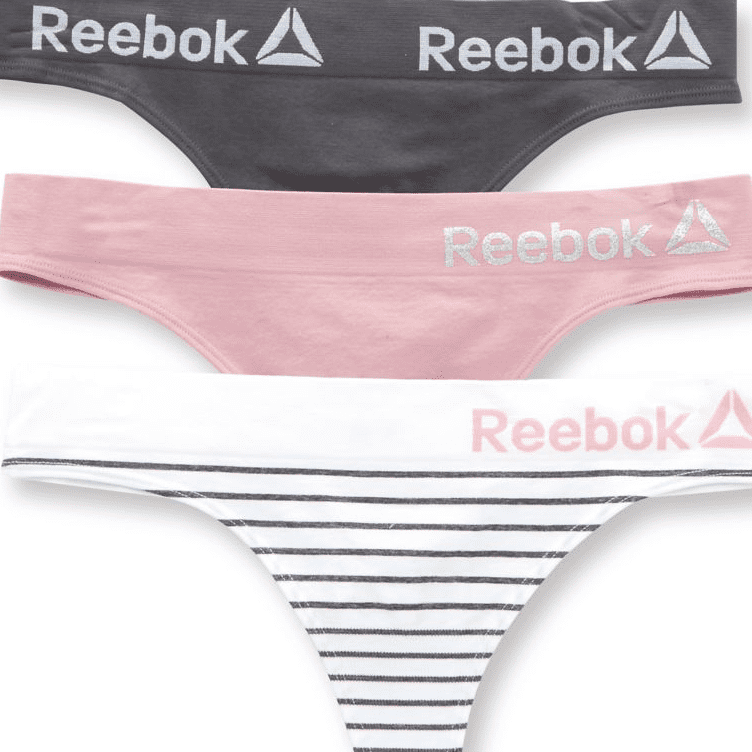 Reebok Women's Seamless Thong, 3 Pack 
