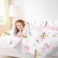 thumbnail image 3 of Manfei Bow Knot Ribbon Twin Comforter Sets,Cartoon Goblet Print Bedding Set,Pink Reversible,2-Piece,1 Comforter and 1 Pillowcase, 3 of 7