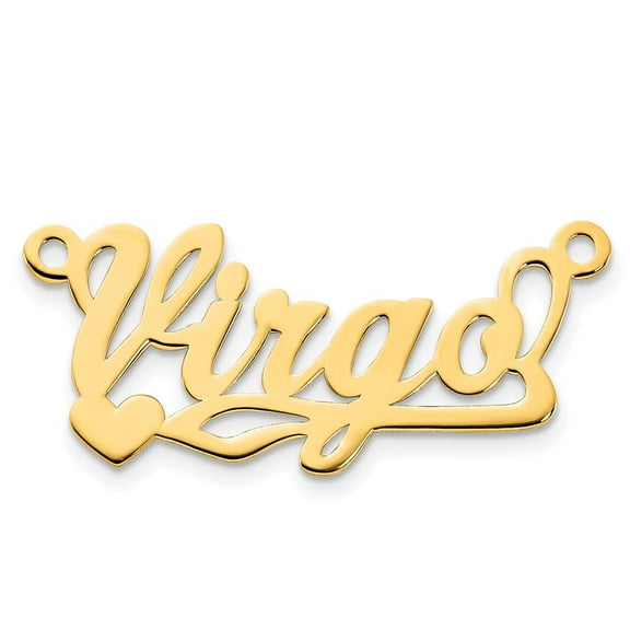 10k Yellow Gold Polished Heart Name Plate 10XNA147Y