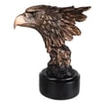 thumbnail image 3 of Majestic American Bald Eagle Head Bust Electroplated Bronze Figurine With Base, 3 of 5