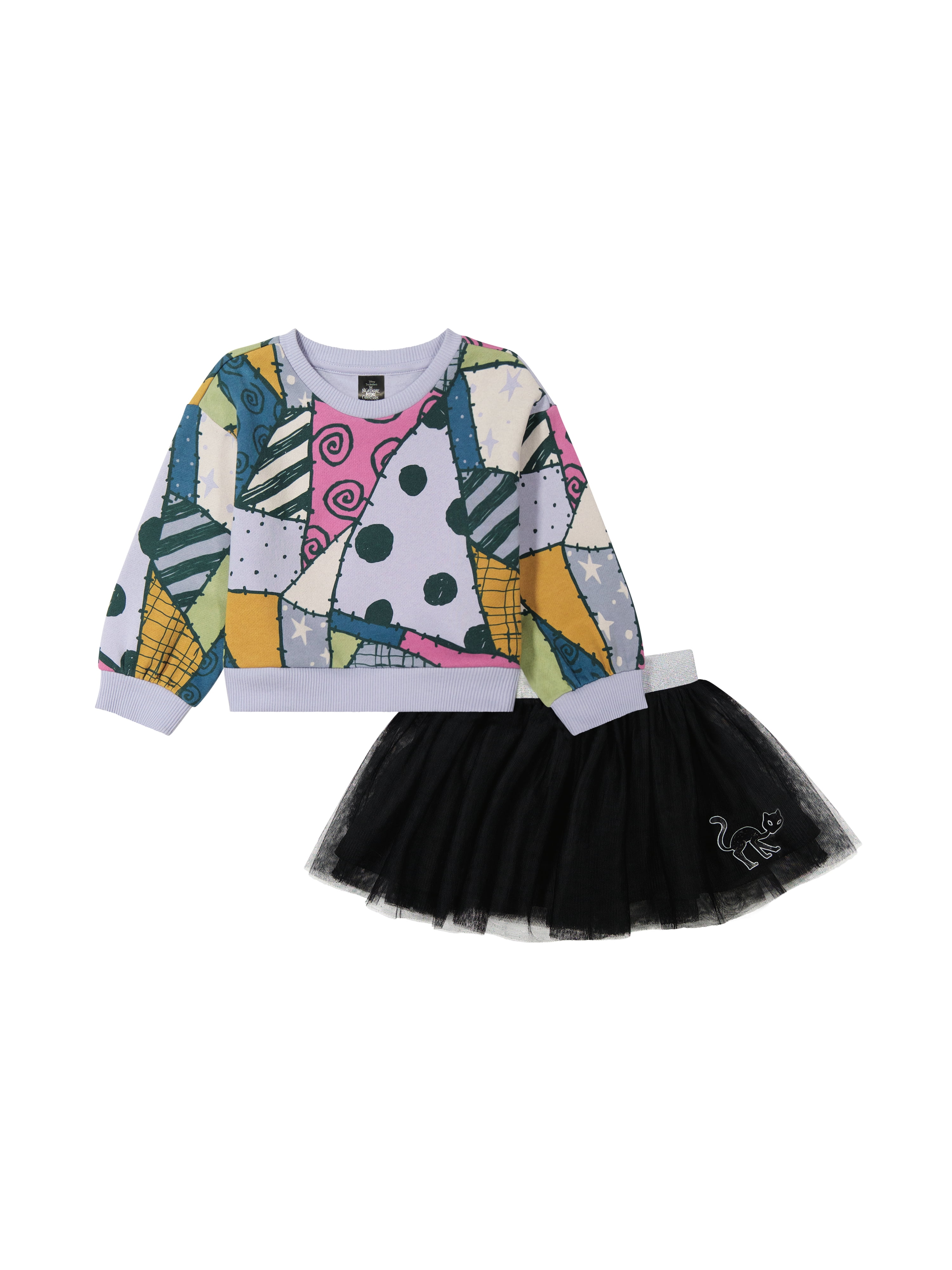 Nightmare Before Christmas Toddler Girls 3 Piece Tutu Skirt Set, Sizes 12M-5T