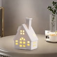 thumbnail image 6 of Ceramic LED Lighted House Figurines, Tabletop Village Decor for Party & Celebration Scene Props, Desktop Ornaments, 6 of 8