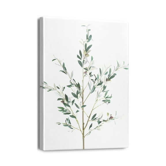 Sage Green Eucalyptus Wall Art12x16 Framed Botanical Canvas - Boho Bathroom & Bedroom Decor