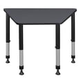 thumbnail image 3 of Regency 36 x 23 x 19 in Trapezoid Height Adjustable Kids Learning School Desk- Grey, 3 of 6