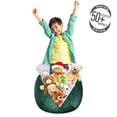 thumbnail image 3 of Baroque Storage Toy Bag Chair, Monochrome Style Natural Streaks Drawn by Hand, Stuffed Animal Organizer Washable Bag, Small Size, Hunter Green Mint Green, by Ambesonne, 3 of 3