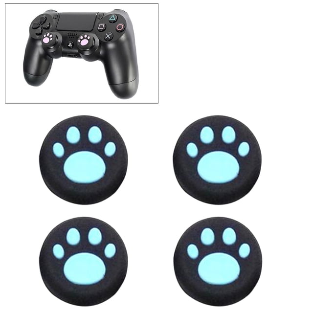 4 fundas para joysticks de PS4, PS3, PS2, XBOXone y XBOX360 (azules)