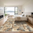 thumbnail image 3 of ODIKA 4'x6' Machine Washable Non-Slip Area Rug, Geometric Beige High Traffic Rug, Beige, 1069058, 3 of 7