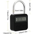 thumbnail image 2 of Smart Time Lock Max 99 Hours Time Lock with LCD Screen USB Rechargeable Safety Padlock Heavy Duty Metal Electronic Timer Lock (Black), 2 of 6