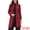 Dark Red, variant on Women's Stand Collar Mid-Length Overcoat with Pockets XL Dark Red
