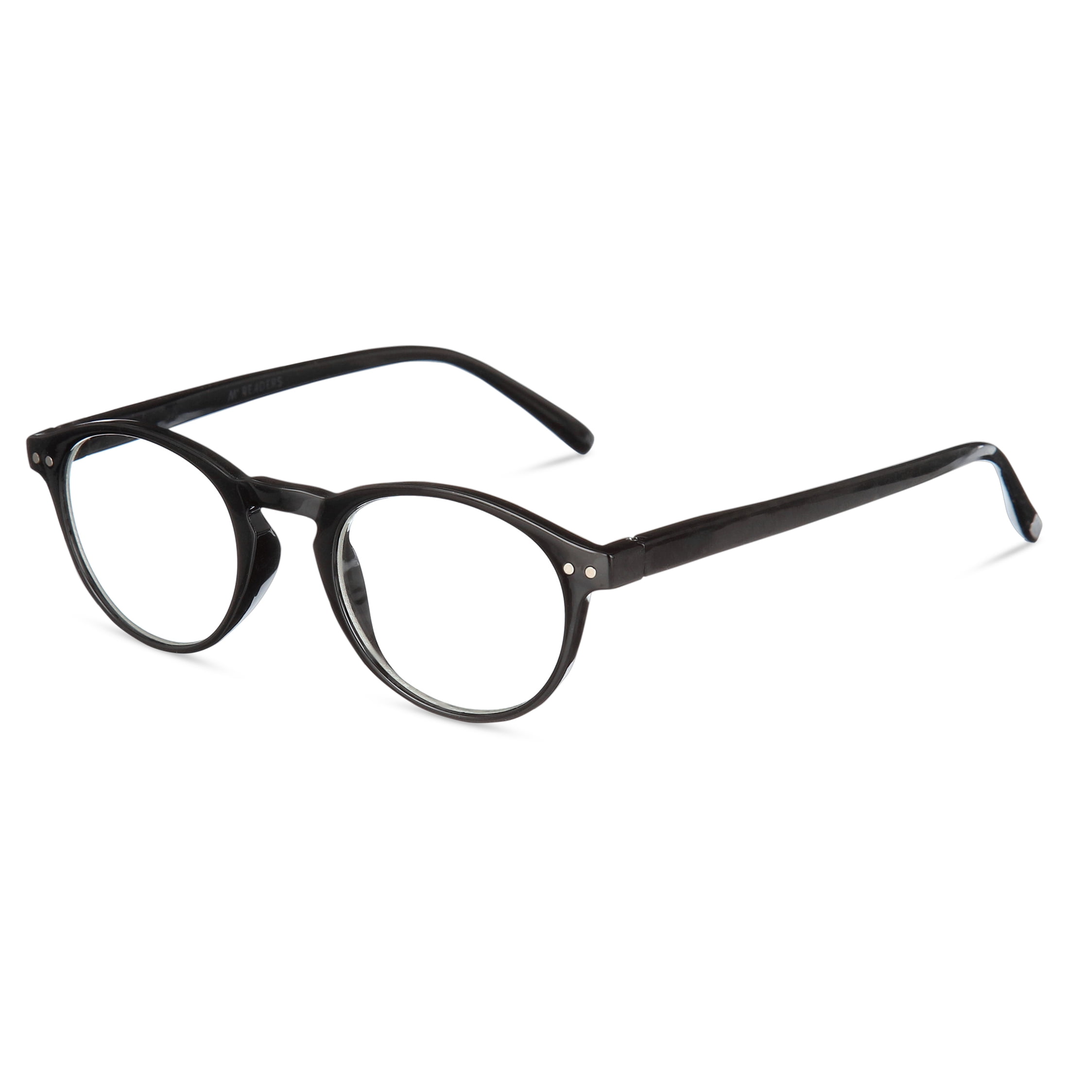 (2 pack) M Readers Innovation Dusk Black +1.50 Reading Glasses with Case
