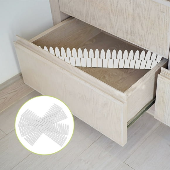 Minkissy 4Pcs Adjustable White Plastic Drawer Divider Inserts for Wardrobe Kitchen Drawer Organizer