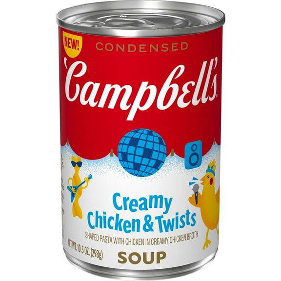 Campbell’s Condensed Kids Creamy Chicken and Twists Soup, 10.5 oz Can