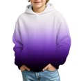thumbnail image 2 of BOOMNY Kids Boys Hoodie Gradient Color Long Sleeve Waffle Hoodies for Child Fashion Fall Winter Hooded Sweatshirts with Pocket, 2 of 4