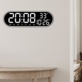 thumbnail image 4 of Horloge Murale Numérique de 15 Pouces avec Lumière de Nuit, Réveil LED, Télécommande, Date, Bureau, 4 of 11