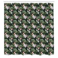 thumbnail image 2 of Ambesonne Tropical Shower Curtain, Exotic Flamingo Bouquet, 69"Wx70"L, Hunter Green Multicolor, 2 of 4